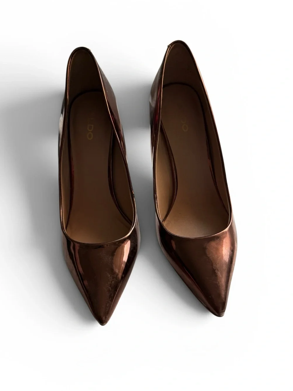 ALDO Stessy Metallic Rose Gold Pointed Toe Pumps Size 9